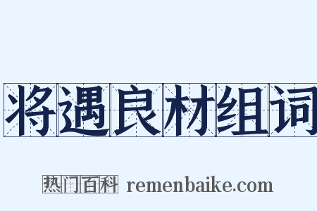 将遇良材组词是什么意思的图片